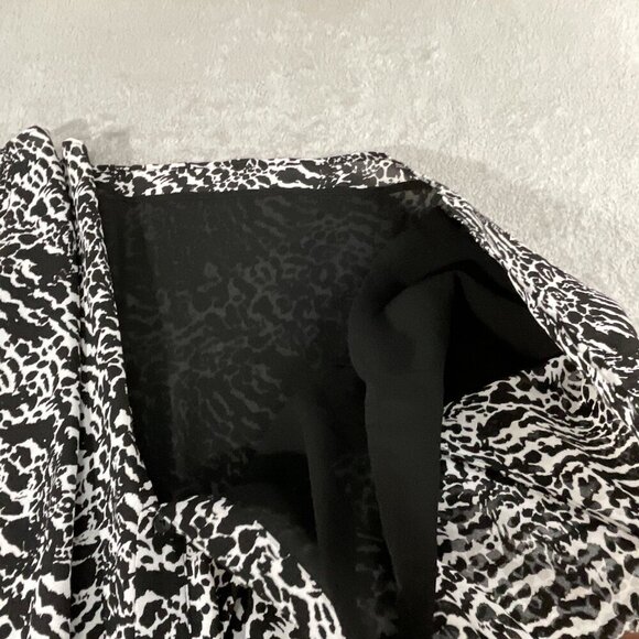 NEW Michael Kors Womens L Ocelot Kate Printed Animal Printed Chiffon Midi Dress - Picture 9 of 10